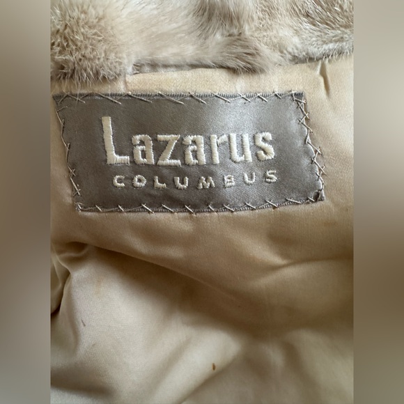Lazarus Columbus furs natural light brown mink royal quality cape poncho - Picture 10 of 12